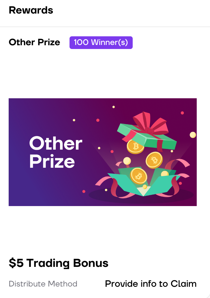 100 fortunate winners were selected to receive a $5 USDT reward each